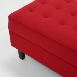 Cove Ottoman Ruby Colour Fabric