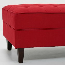 Cove Ottoman Ruby Colour Fabric