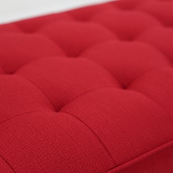Cove Ottoman Ruby Colour Fabric
