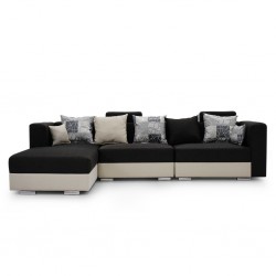 Ontario Sofa Corner Fabric Beige/Grey