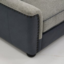 Taraval 1 Seater  D.Blue & Grey Colour Fabric