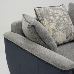 Taraval 1 Seater  D.Blue & Grey Colour Fabric