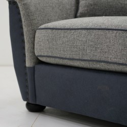 Taraval 1 Seater  D.Blue & Grey Colour Fabric