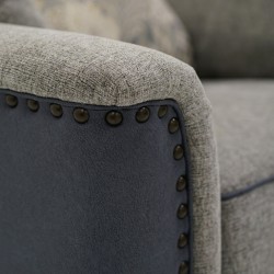 Taraval 1 Seater  D.Blue & Grey Colour Fabric