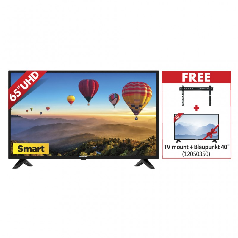 Blaupunkt BP6502 65'' UHD Smart TV & Free TV mount & Free Blaupunkt BP4002 40'' FHD Smart TV