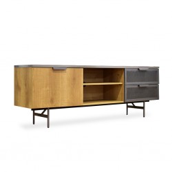 Lucca Low TV Cabinet Stone/Brown PB