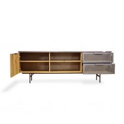 Lucca Low TV Cabinet Stone/Brown PB