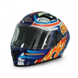 SMK Stellar GL537 blue F/F W/G Helmet 06667