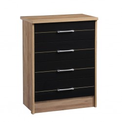 Selena Chest of 4 Drawers Summer Oak+D.Grey PB
