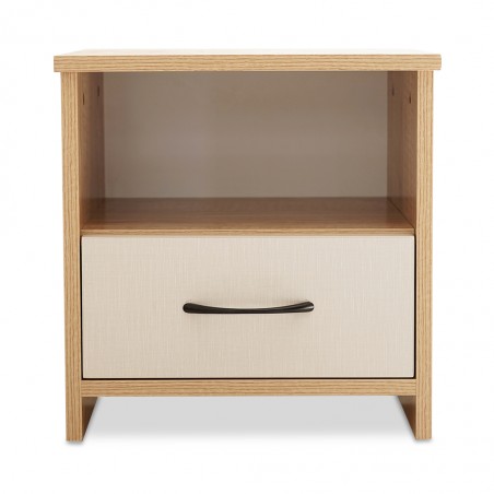 Bethany Night Table MDF Oak / Beige