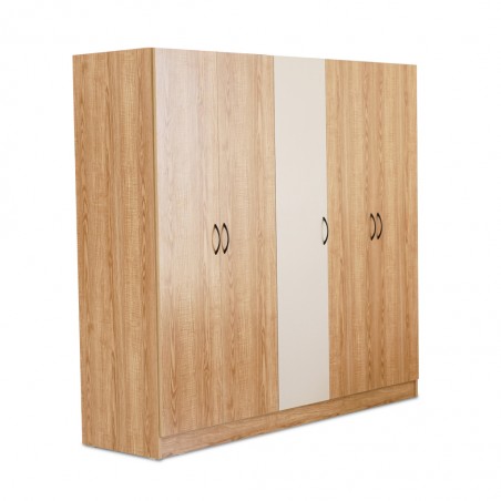 Bethany Wardrobe 5 Doors Oak / Beige