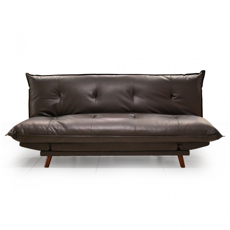 Alberta Sofa Bed Brown PU