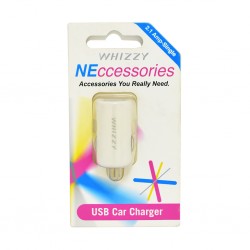 Whizzy USBC1W 2.1Amp USB Car Charger White