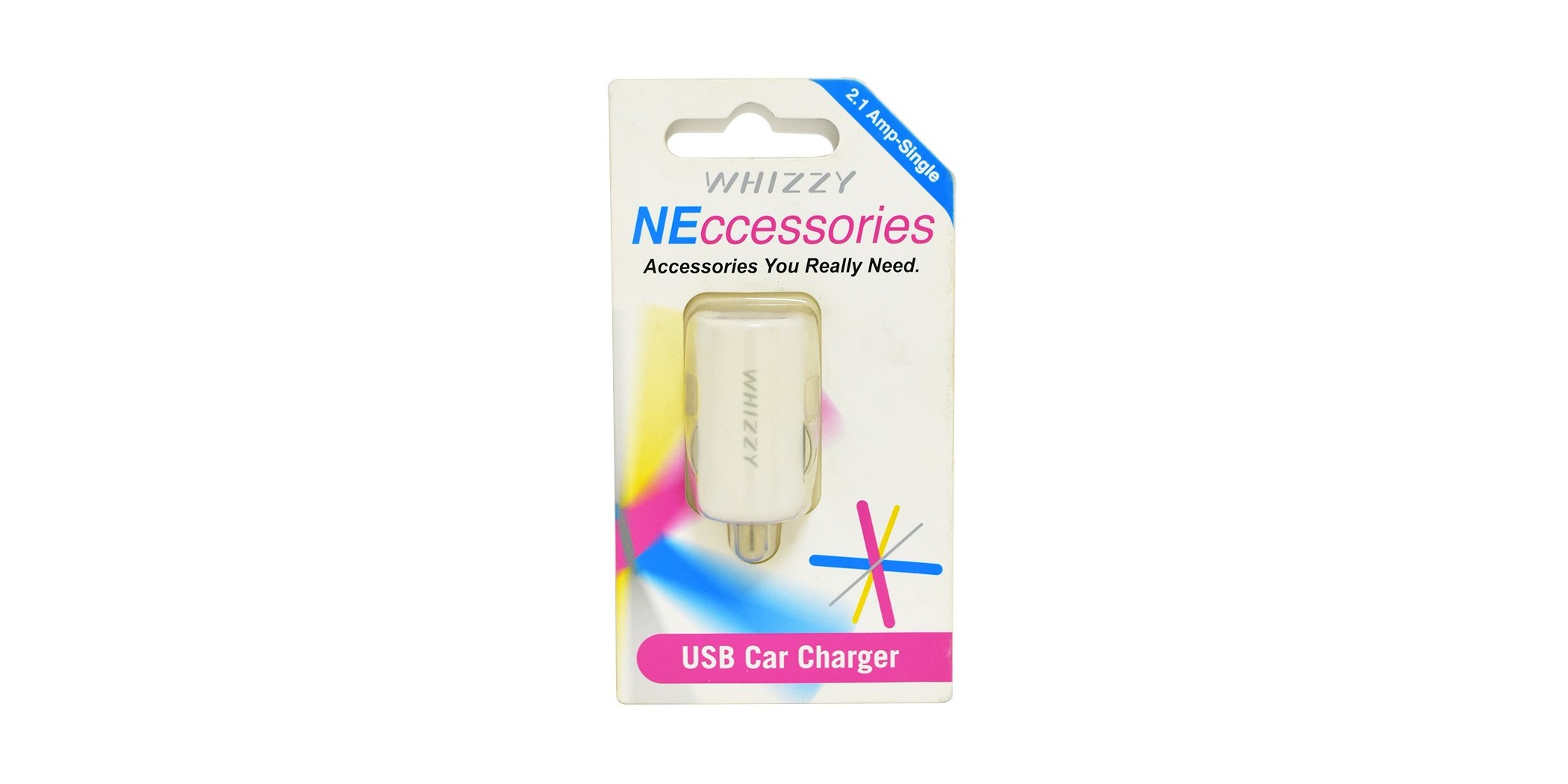 Whizzy USBC1W 2.1Amp USB Car Charger White