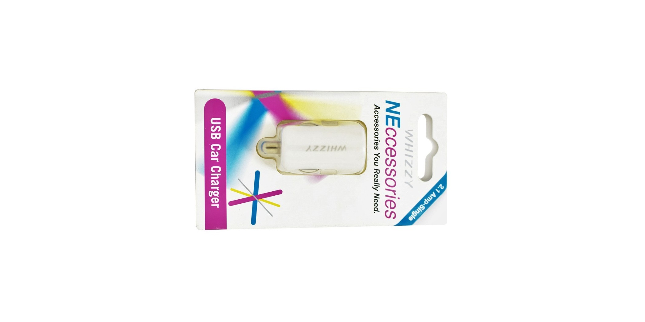 Whizzy USBC1W 2.1Amp USB Car Charger White