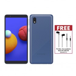 Samsung A3 Core DS Blue A013G & Free Volkano Pro Bass Aux earphone- Black PR-1002-BK