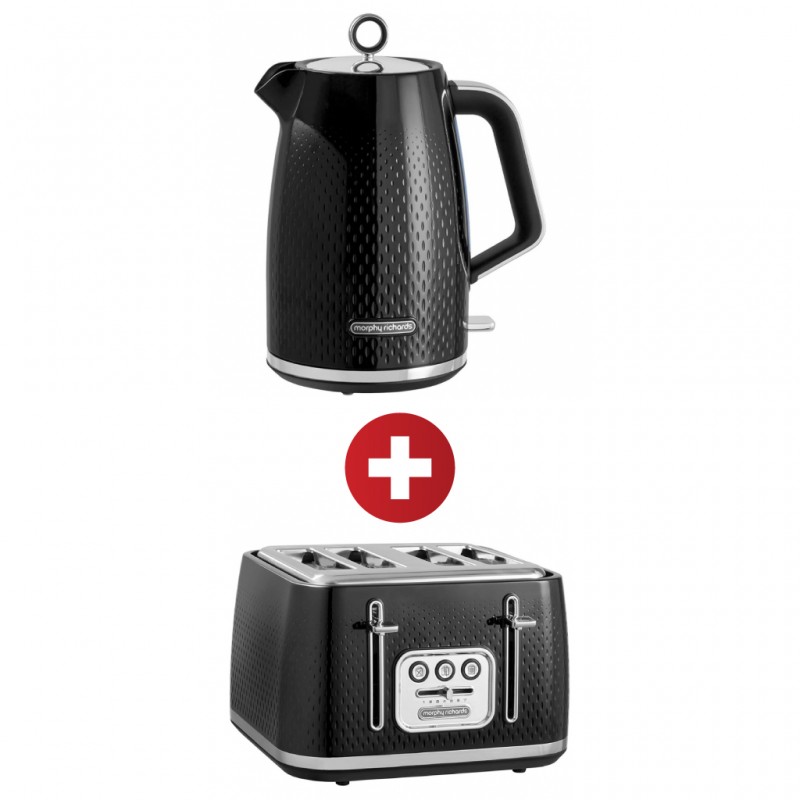 Morphy Richards 103010 Verve 1.7L Black Kettle+Morphy Richards 243010