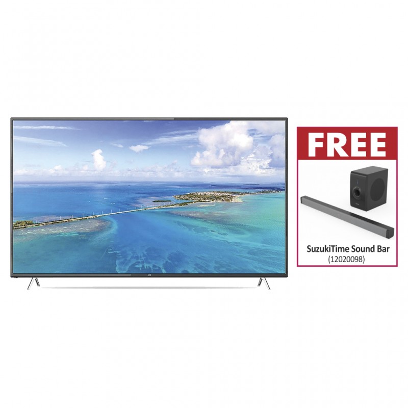 JVC LT-65N885 65'' 4K Smart LED TV & Free SuzukiTime SB 821 Sound Bar