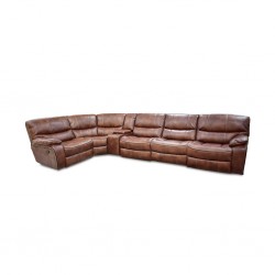Veronese Sofa Corner Brown Leather/PVC