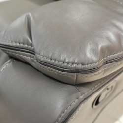 Lugano Sofa 3+2+1 Grey Leather/PVC