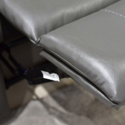 Lugano Sofa 3+2+1 Grey Leather/PVC