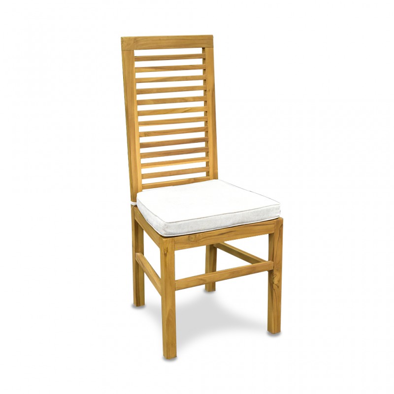 Dylan Dining Chair In Teak Fabric Cushion Seat Dylan Dining Chair In Teak Fabric Cushion Seat