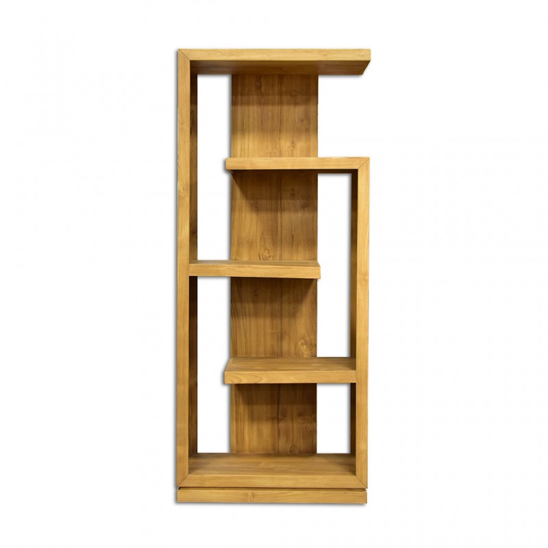 Alberta Bookcase Cabinet 4 Shelves In Teak Alberta Bookcase Cabinet 4 Shelves In Teak