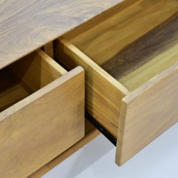 Sandy Low TV Cabinet In Teak With 2 Drawers