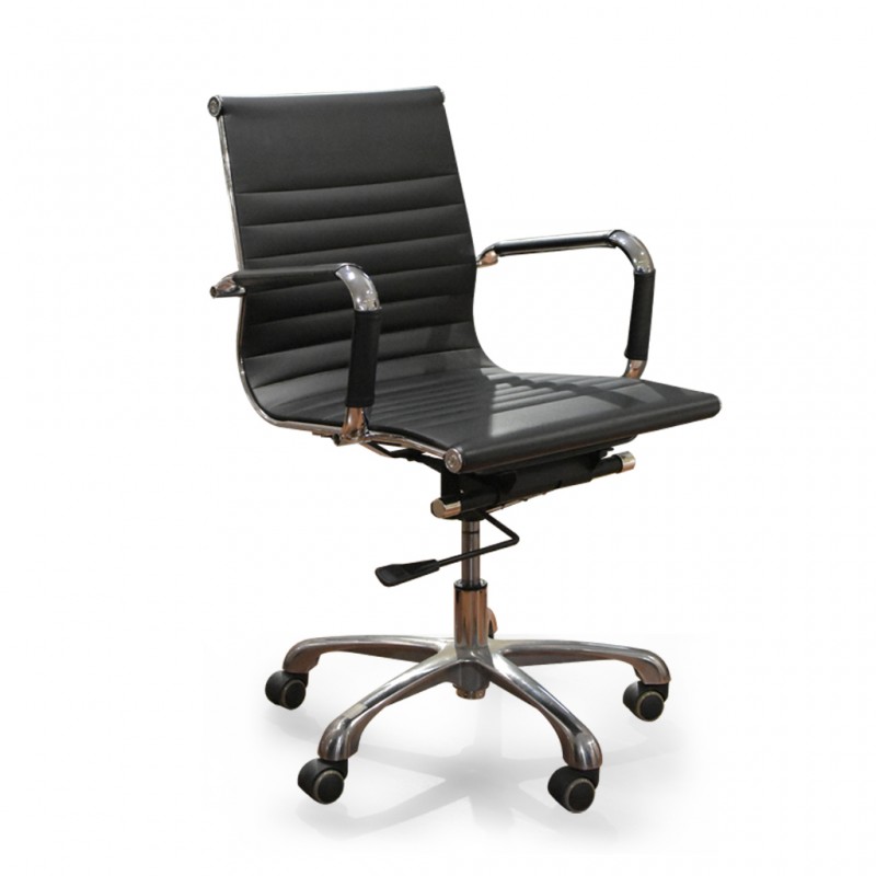 Sora Mid Back Office Chair Black PU Sora Mid Back Office Chair Black PU