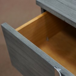 Venezia Bedside Table With 2 Drawers Grey