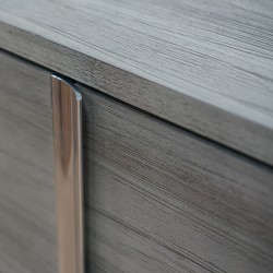 Venezia Bedside Table With 2 Drawers Grey