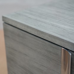 Venezia Bedside Table With 2 Drawers Grey