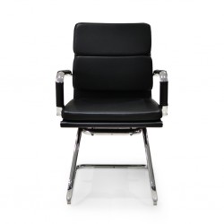 Alfi Mid Back Visitor Chair Black PU