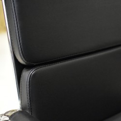 Alfi Mid Back Visitor Chair Black PU