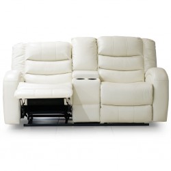 Veneto Sofa 3+2 Leather Gel White