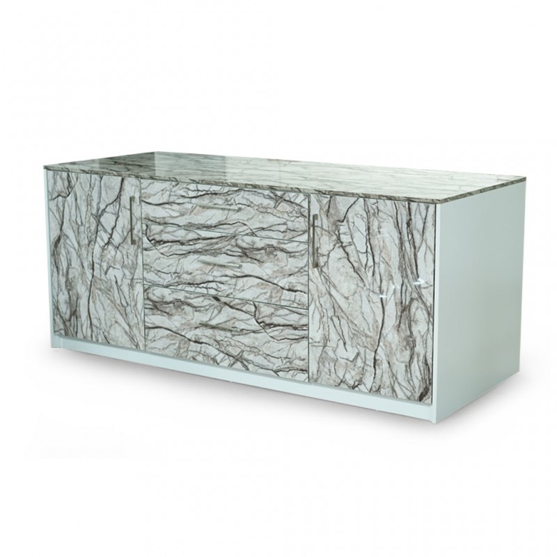 Built In Kitchen Bar Unit L2100 Acrylic Marble