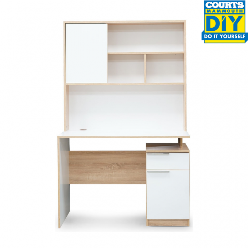 Idaho Office Desk Sonoma/Diamond White