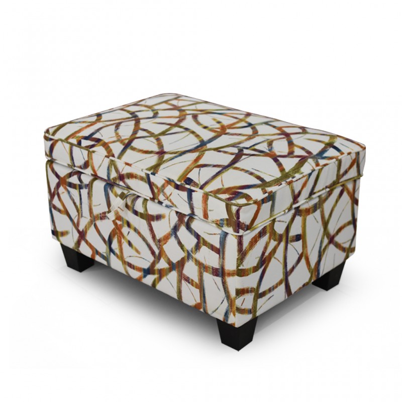 Jaguar Ottoman Oakley Tomato Colour Fabric Jaguar Ottoman Oakley Tomato Colour Fabric