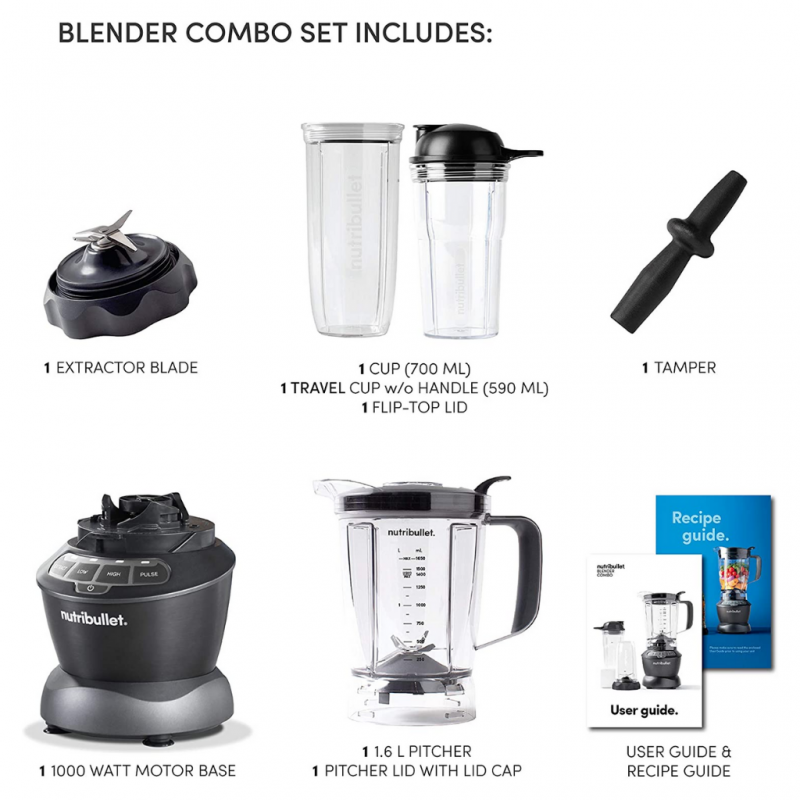 Nutribullet NC0910B 1000W 2YW Blender Combo "O"