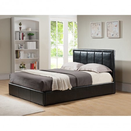 Moroni Bed 160x200 cm Black PU