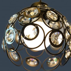 Empress- Crystal Pendant Lamp Single /836 Black