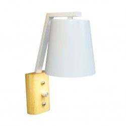 Ailey - Mural Lamp White With Wood / D22/1