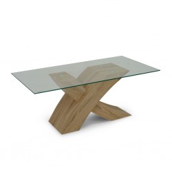 Romano Coffee Table Glass Top & MDF Legs
