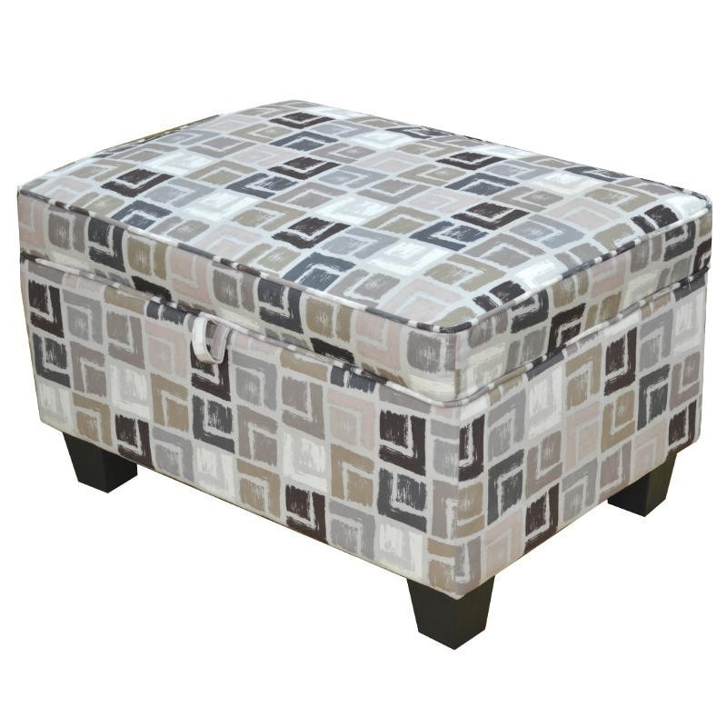 Alps Ottoman Quadrant Grey(FG) Colour Fabric