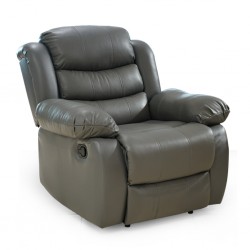 Baycliff Recliner in Leather Gel Grey