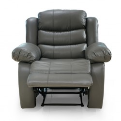 Baycliff Recliner in Leather Gel Grey