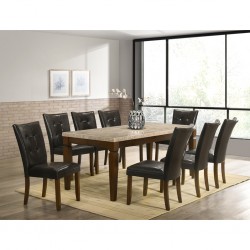 Bliss Table and 8 Chairs Marble Top & PU Chairs