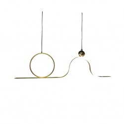 Signature-Metal Single Pendant Lamp Gold F317