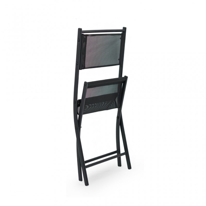 Barnsley Table and 2 Chairs S.Steel Dark Grey