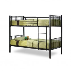 Lily Bunk Bed 90x190 cm Black Metal